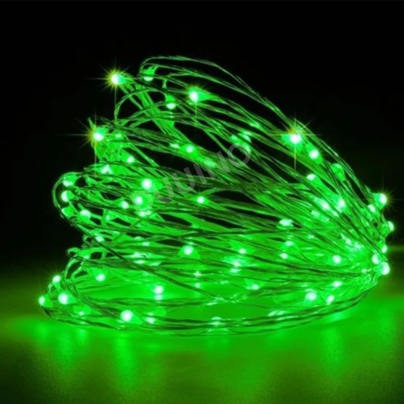 100LED koperdraad lichtslingers batterij aangedreven waterdichte slinger Fairy Light bruiloft kerst tuin woondecoratie