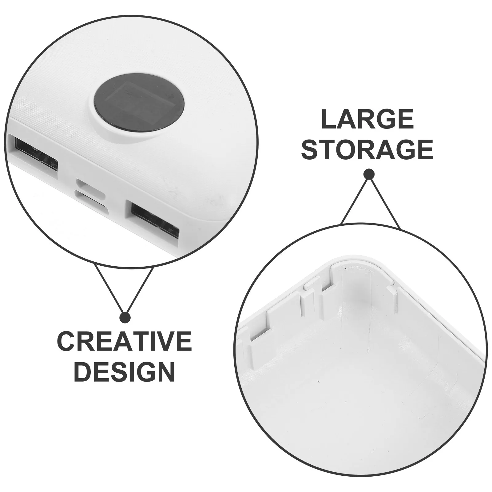 Hidden Compartment Box Compact Storage Case For Cash Keys Jewelry Secret Safe Discreet Money Container Fake Power Bank Design