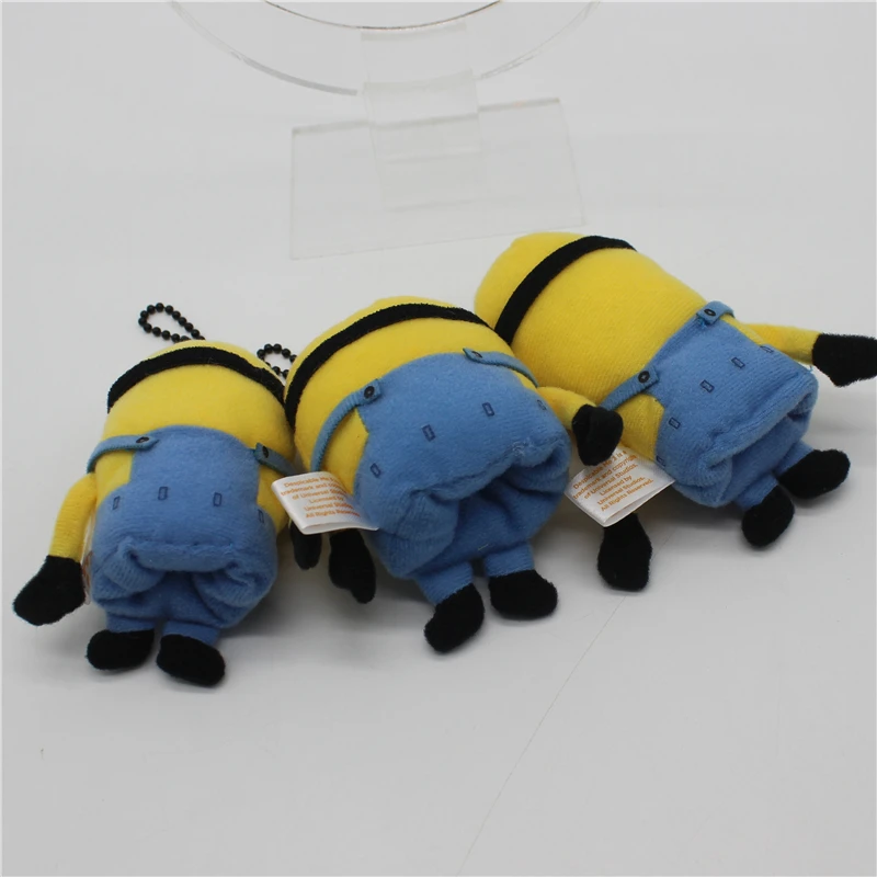 Despicable Me 3 Kevin Bob Minions Doll Keychain Cute Minion plush finger puppet Children'0s Toy Party Gift