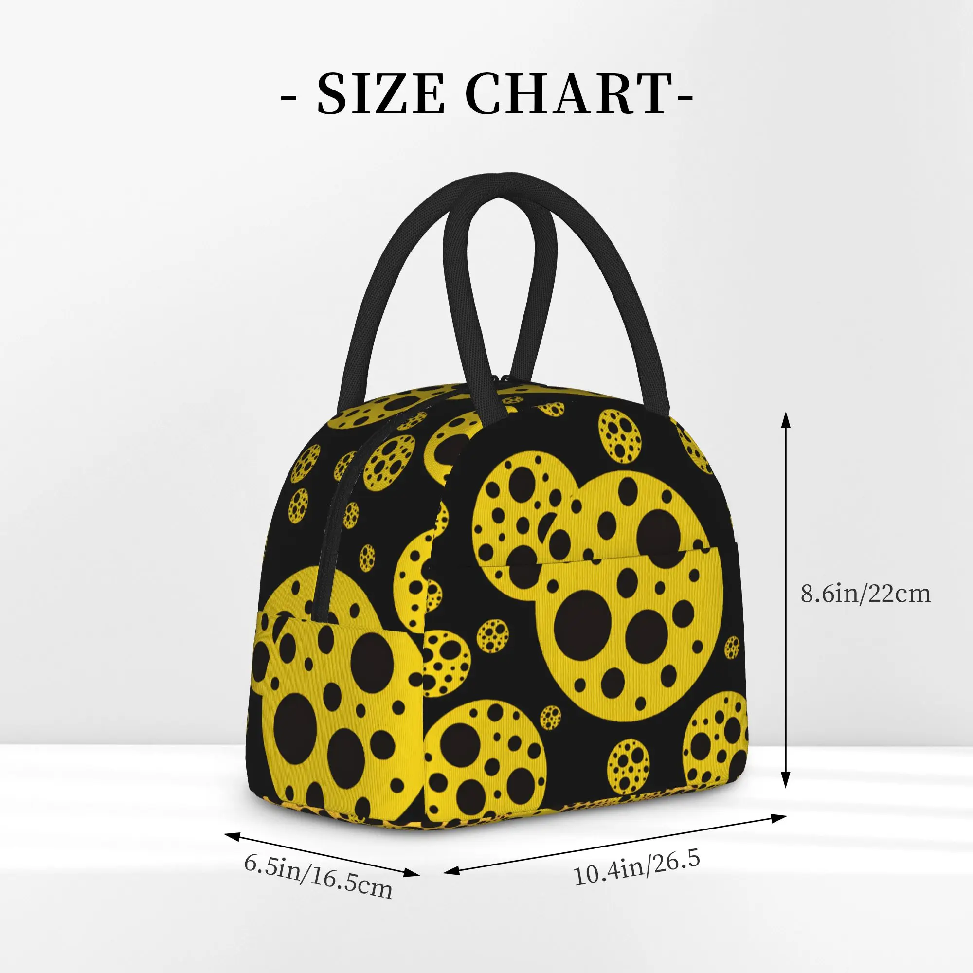 Polka Dot Yayoi K-Kusama Insulated Lunch Bags Thermal Bag Lunch Container Large Tote Lunch Box Food Handbags College  Travel