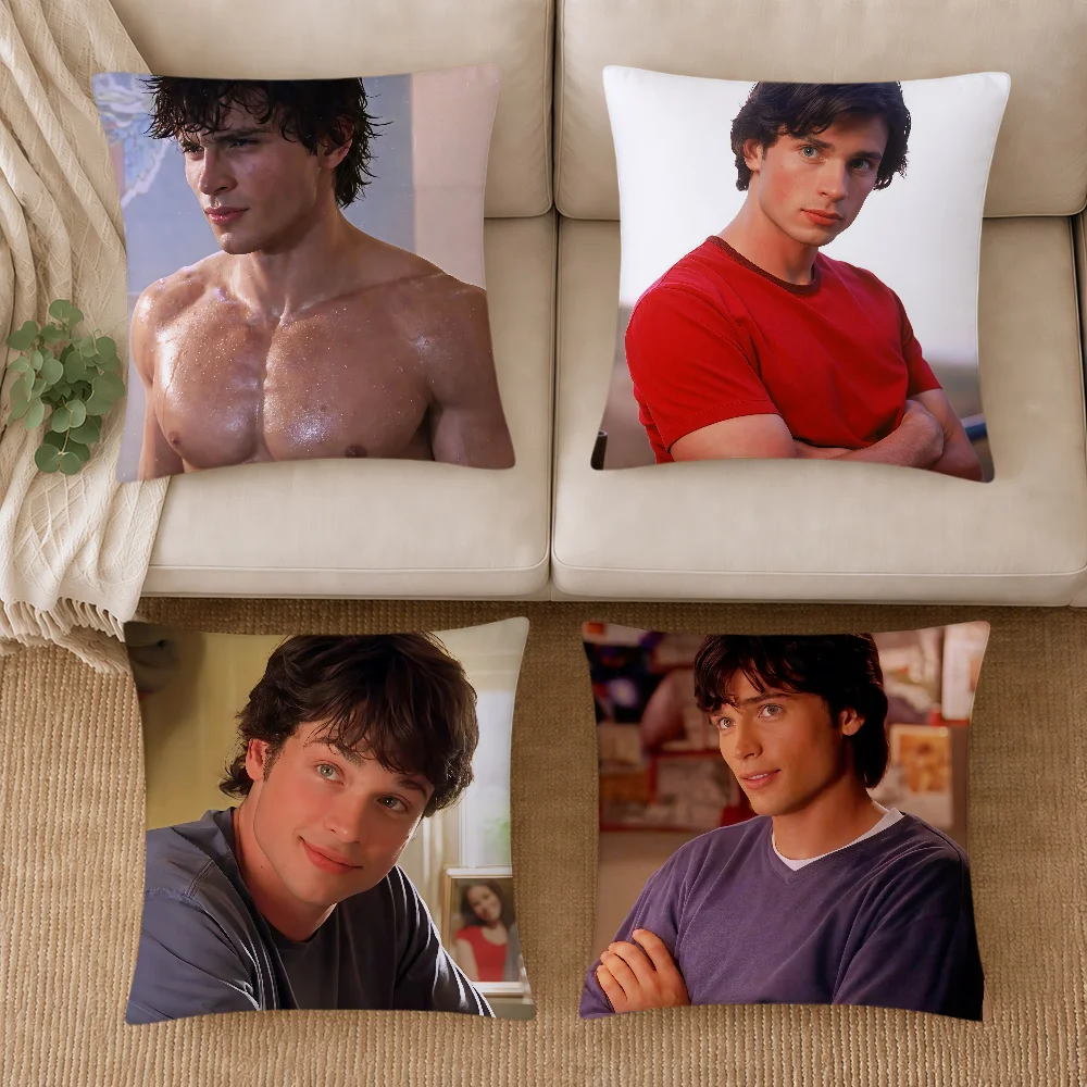 Actor T-Tom Welling Cushion Cover Soft Pillowcase Double Sided Sofa Home Living Room Decor Bed Hogar Pillowcover Gift