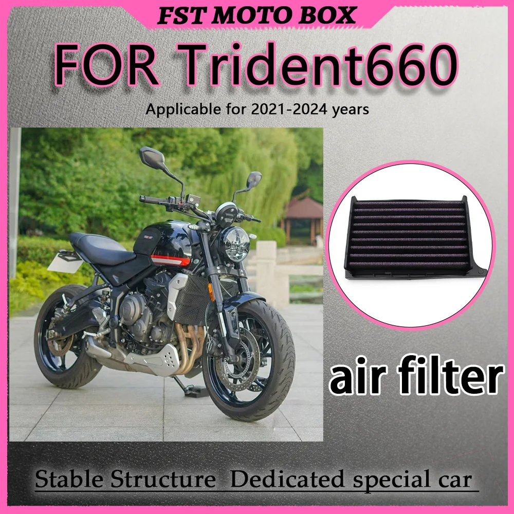 FOR Trident660 2021-2024 Air Filter for Routine Maintenance Sealed Sponge Frame Non-Damaging Replacement Part  Original Factory