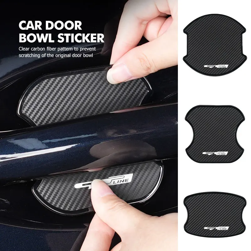 4 قطعة مقبض باب السيارة السلطانية واقية ملصق المضادة للتصادم قطاع لكيا ريو K5 K2 سبورتاج Ceed سورينتو بيكانتو ستينغر الروح #1