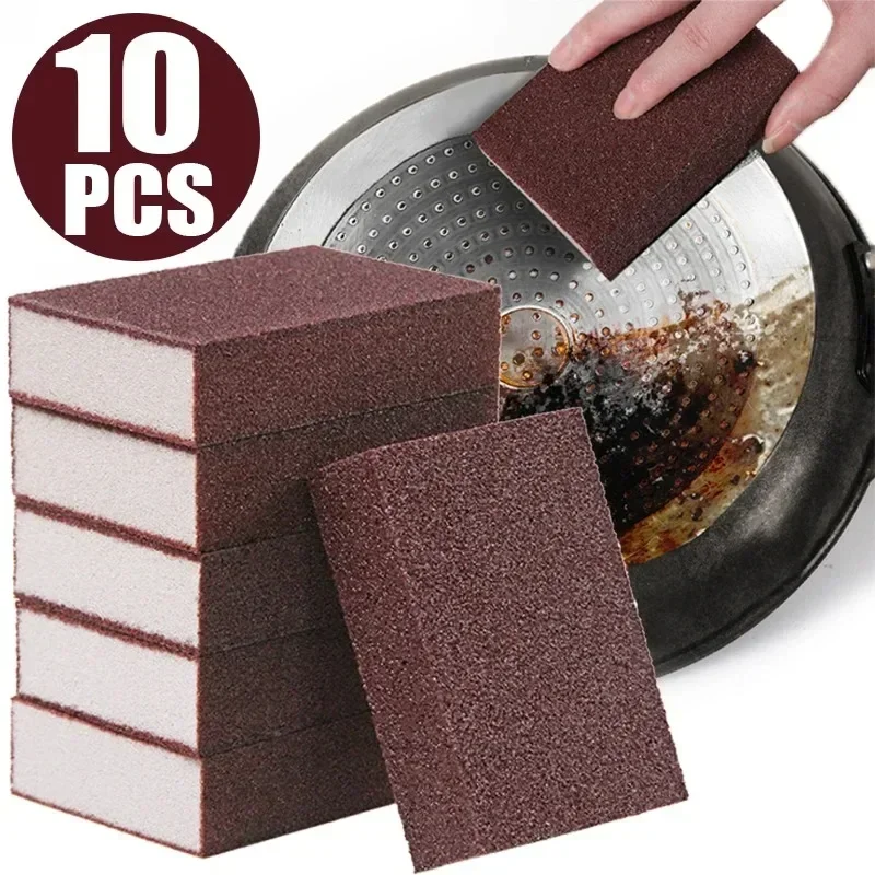 5/10pcs Nano Sponge Magic Erasers Carborundum Removing Rust Cleaning Sponge Brush Kitchen Pot Dish Rust Removal Emery Clean Rub