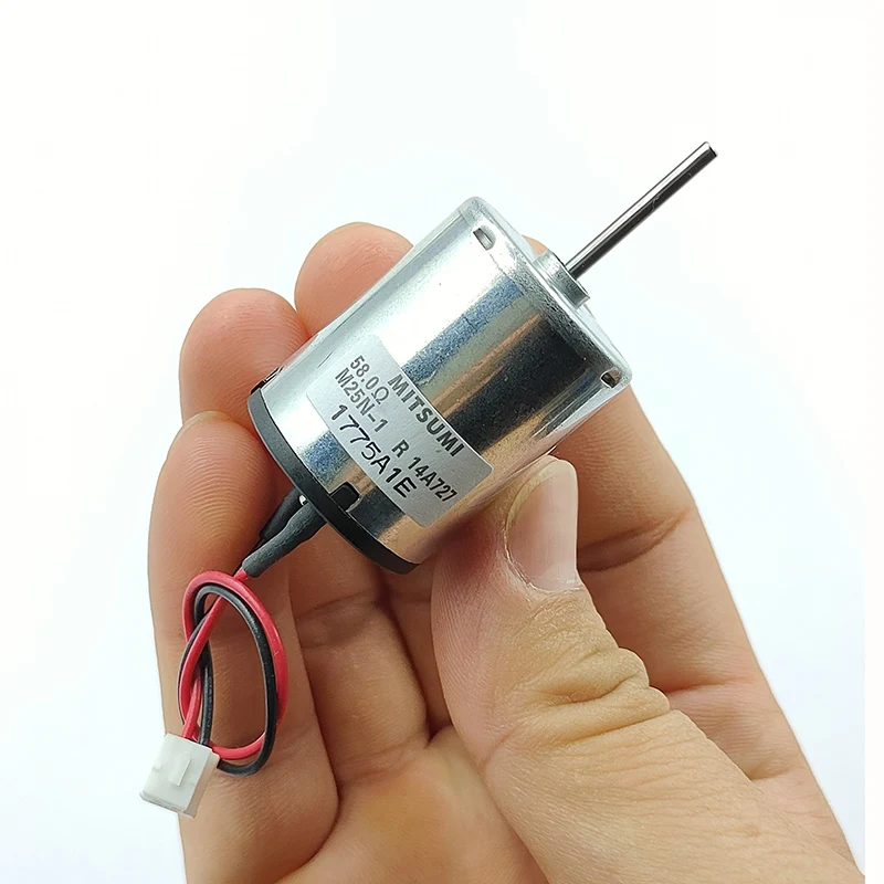 MITSUMI M25N-1 Mini 370 Motor, DC 12V 18V 24V, 4900RPM, 24mm Diameter, Carbon Brush, Low Current Draw