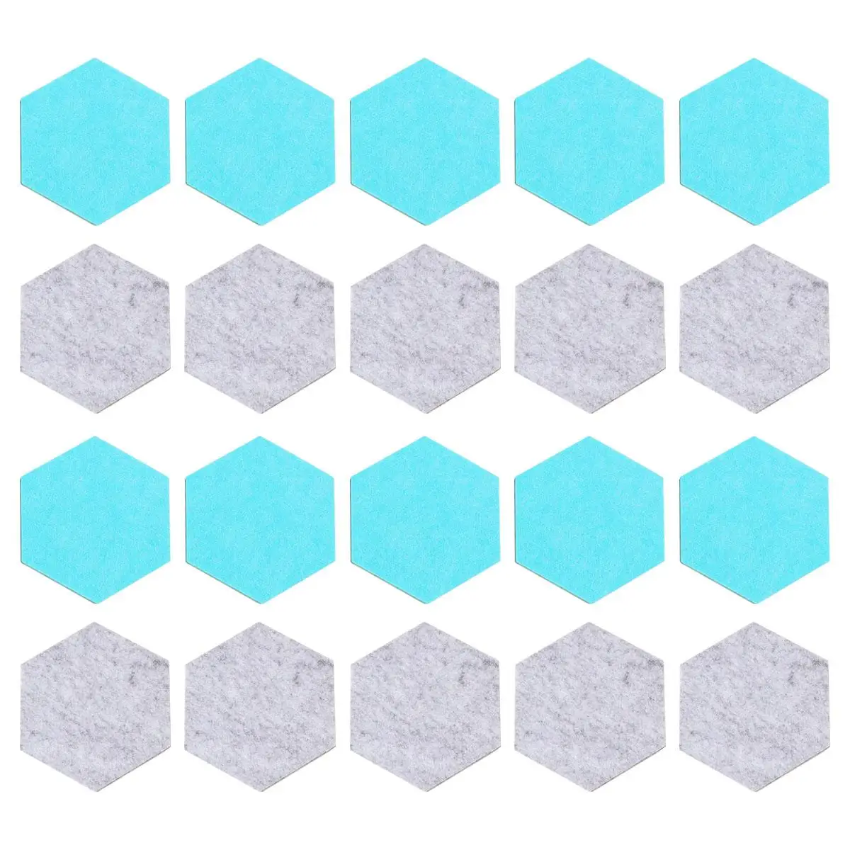 

20 Hexagonal Felt Wall Stickers Self Adhesive Decorative Patch for Classroom Home DIY Woolfelt Durability Artistic Style