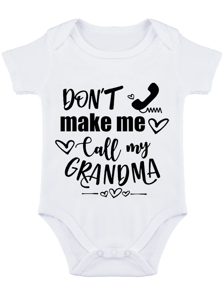 Don't Make Me Call My Grandma-Funny Baby onesie Baby Essentials Baby Bodysuit Newborn Baby Girl Clothes