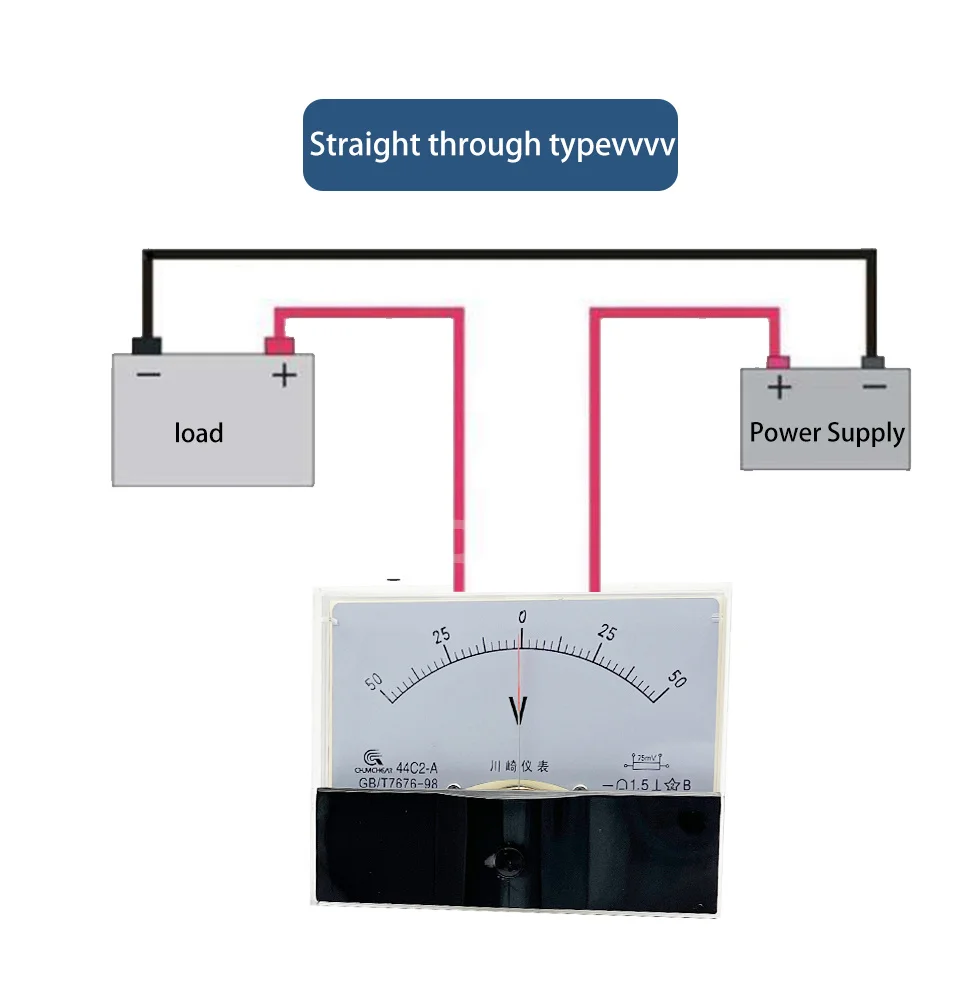 44C2 Analog Panel Pointer type DC ammeter 44C2-A mechanical meter ammeter DC μA 50UA 100UA 200UA 300UA 500UA