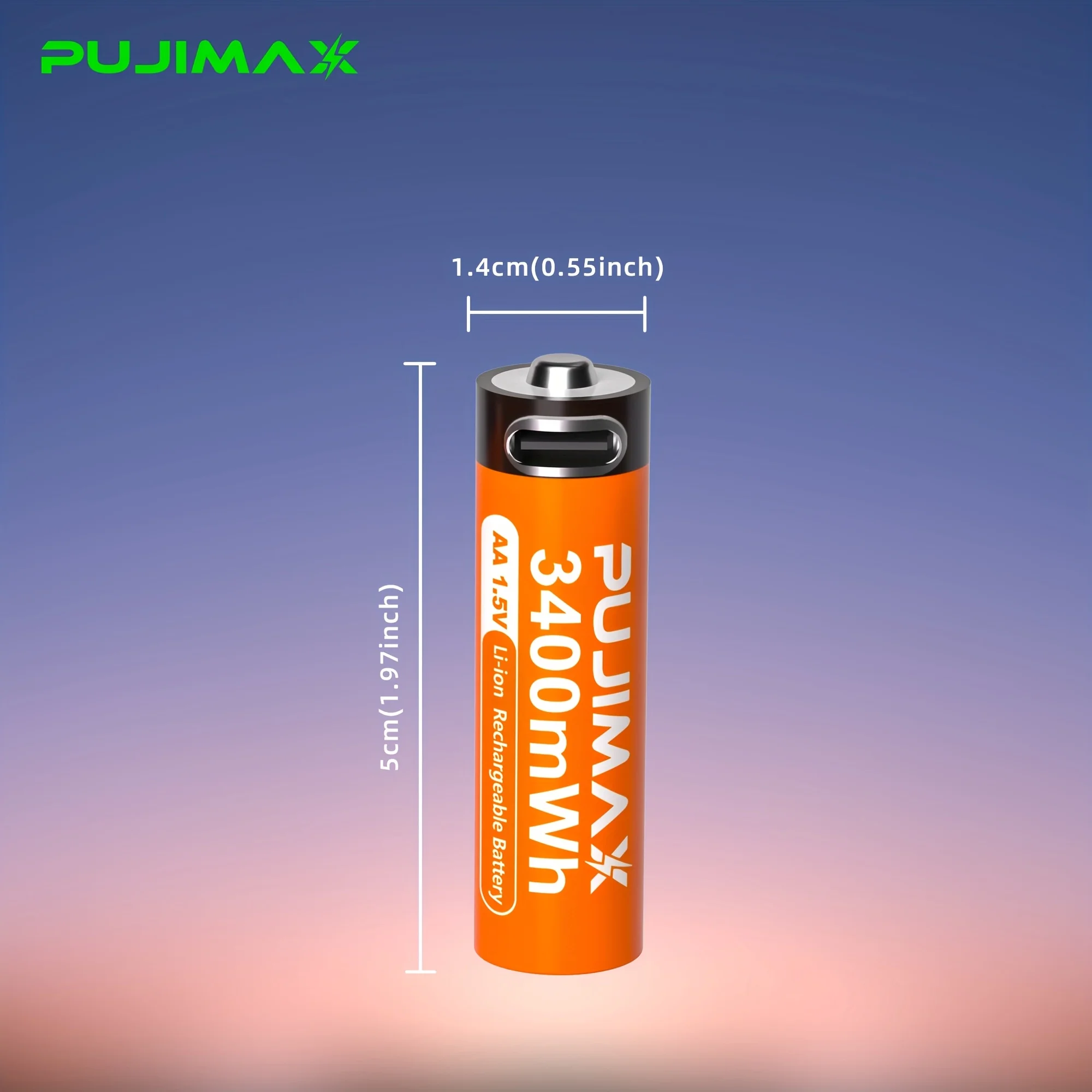 PUJIMAX AA 1.5 فولت 3400mWh أعلى قدرة بطارية قابلة للشحن USB نوع-C بطارية ليثيوم أيون للتحكم عن بعد قفل الباب الذكي اللعب #5