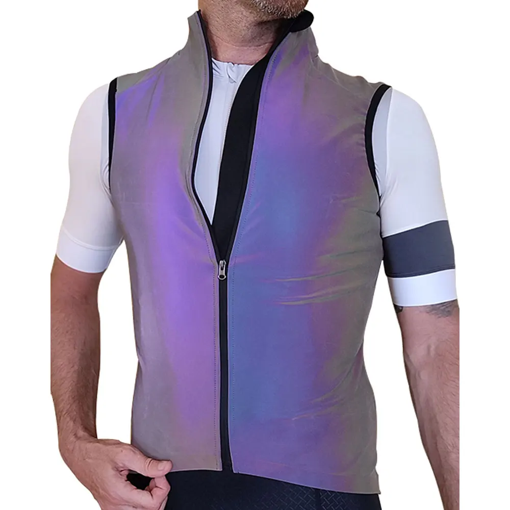 Ykywbike Cycling Vest Jacket Cool Rainbow Colorful Windproof Waterproof High Reflective Bike Vest Cycling Vest