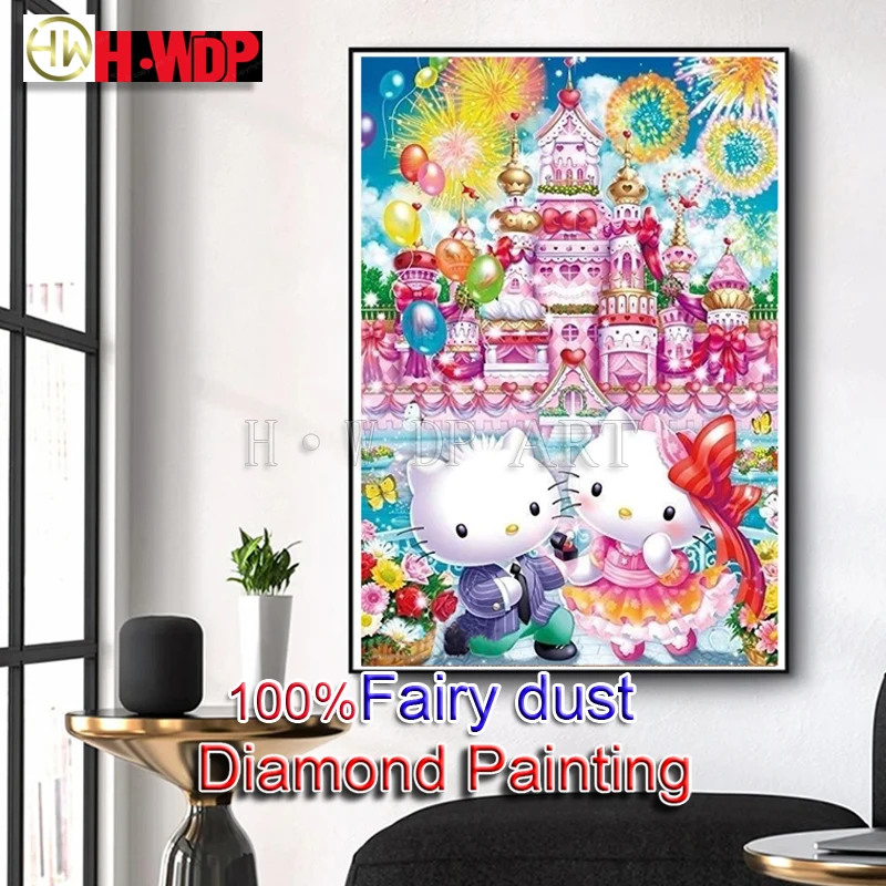 

Мультфильм 100% сказочная пыль Diy алмазная живопись полный квадрат Алмазная вышивка крестиком AB Алмазное искусство Кристалл украшение дома