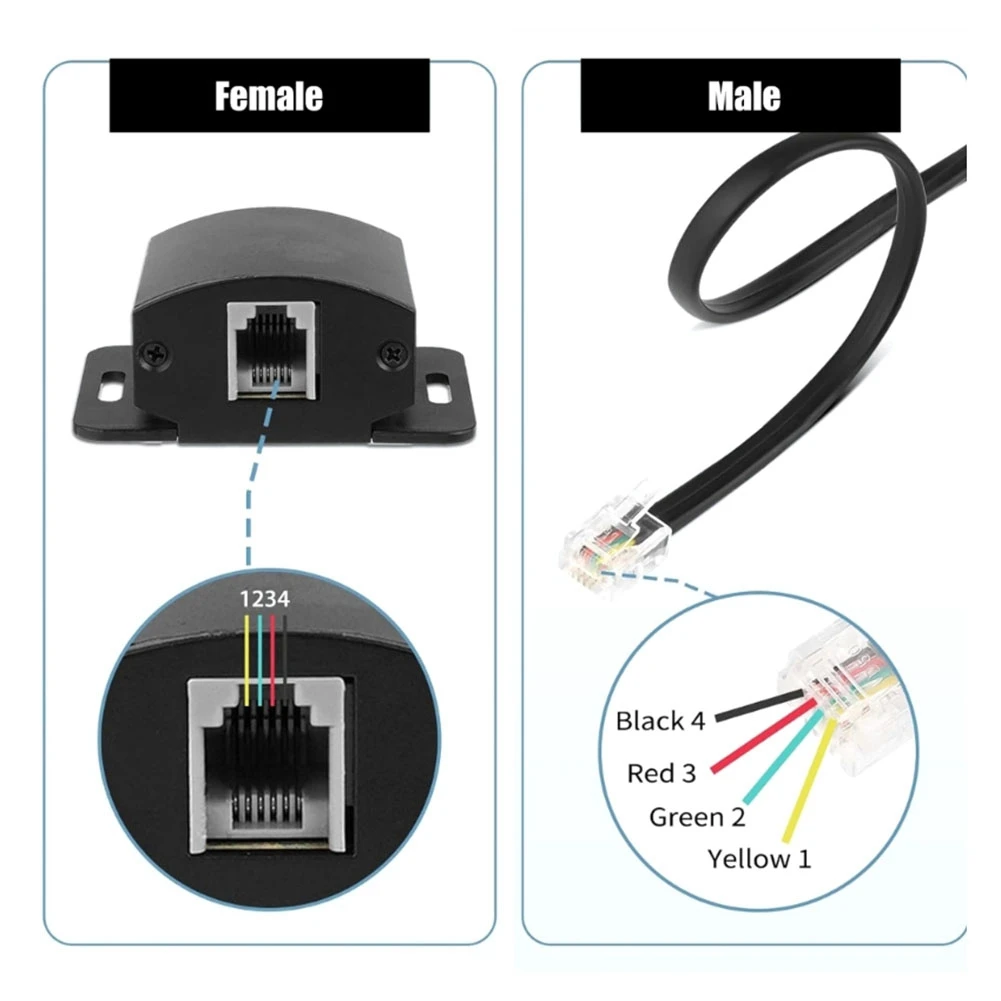 M85K Car Amplifier Volume Control Cable with Stereo Knob Dashboard Mount Gain Regulator Cord for Audio Amplifier 5m 4Pin