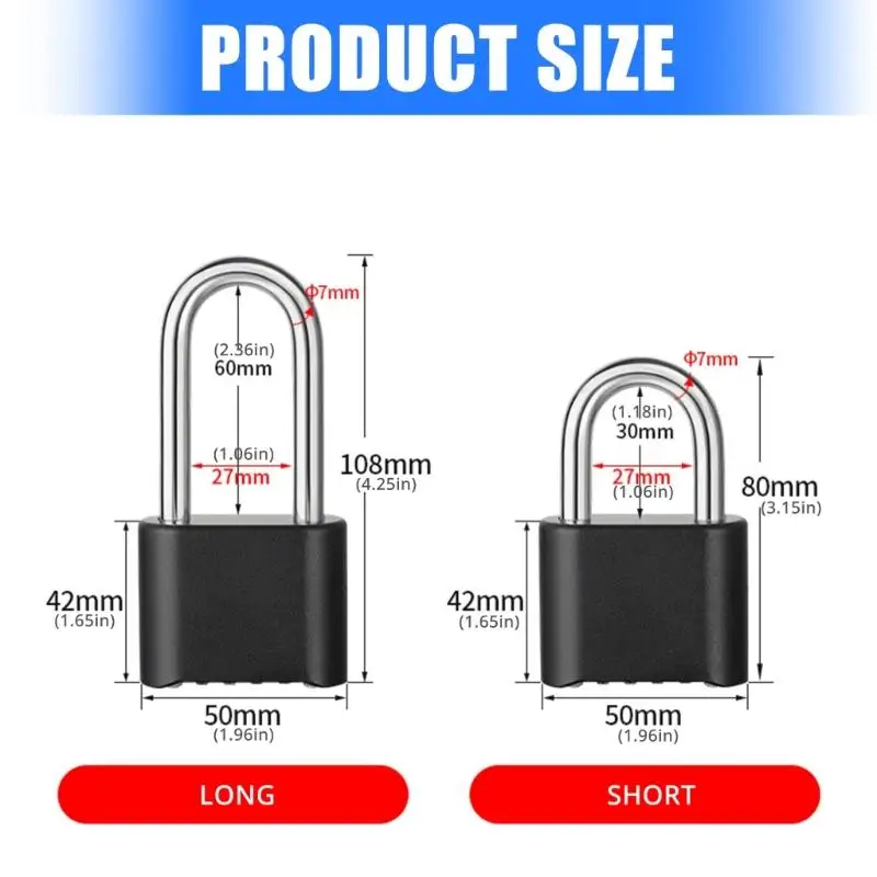 652F Practical Zinc Alloy Combination Padlocks Digits Customizable Code with Stylish Designs for Reliable Protective