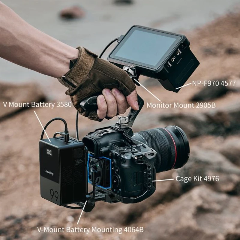Wentylator chłodzący SmallRig do aparatu Canon EOS R5 Mark II i R5 Szybki wentylator z regulacją prędkości do Sony A6700/FX30/ZV-E10/A7C 5063