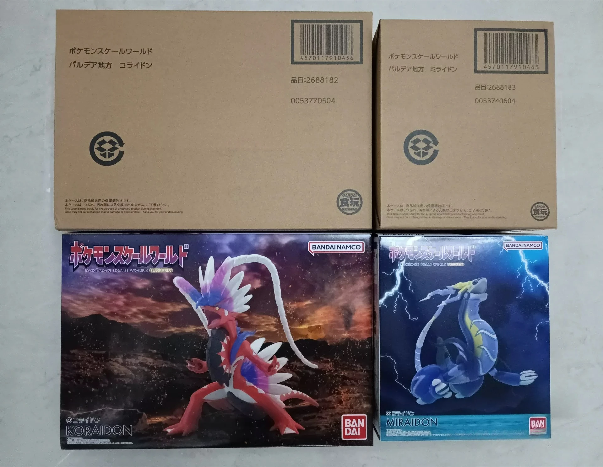 

Bandai В НАЛИЧИИ Оригинальные весы World POKEMON Paldea Region Koraidon Miraidon Winged King Аниме Фигурки Игрушки для детей Подарок