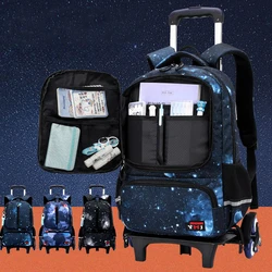 New Trolley Backpack for Men and Children Large Capacity Waterproof Backpack Starry Sky Backpack