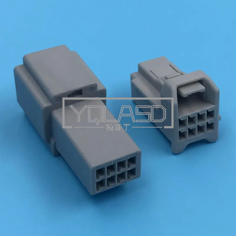 1 Set soket tanpa segel Docking Pria Wanita, kabel konektor AC rakitan plastik otomatis 8 cara 6098-6452