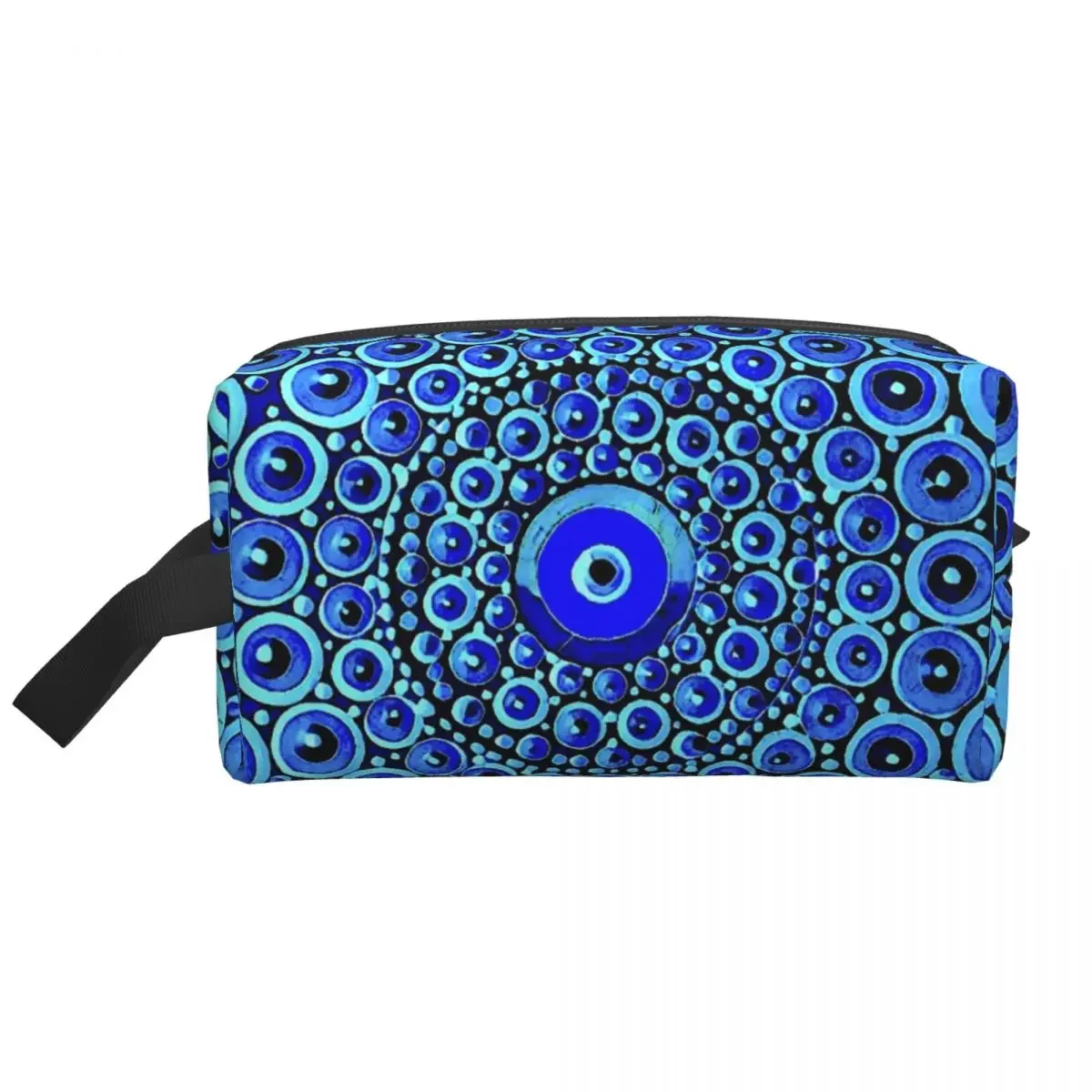 Evil Eye Cosmetic Bag Women Fashion Large Capacity Mediterranean Culture Makeup Case Beauty Storage Toiletry Bags