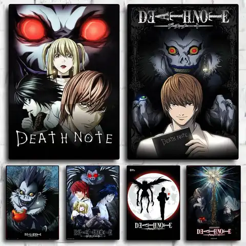 Bilashmart Hot Anime Death Note Poster HD art sticky wall waterproof home living room bedroom bar aesthetic decoration