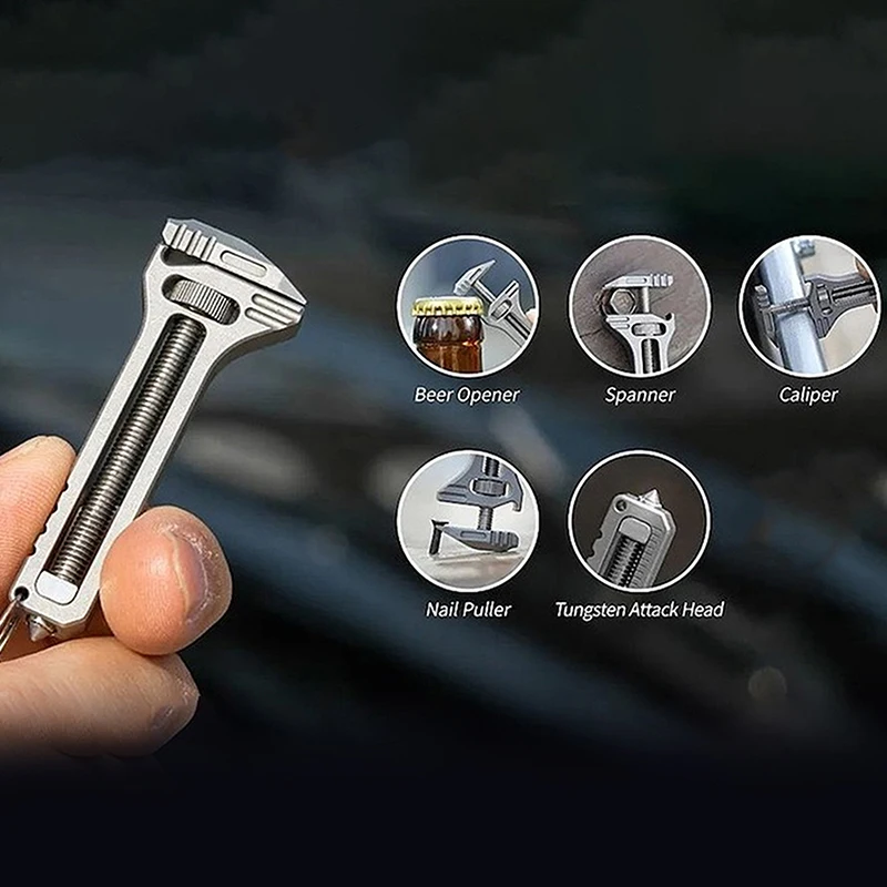 

Outdoor Portable Multi-purpose Tool Beer Opener Spanner Caliper Nail Puller Screwdriver All-in-one Tools Camping Survival Kit