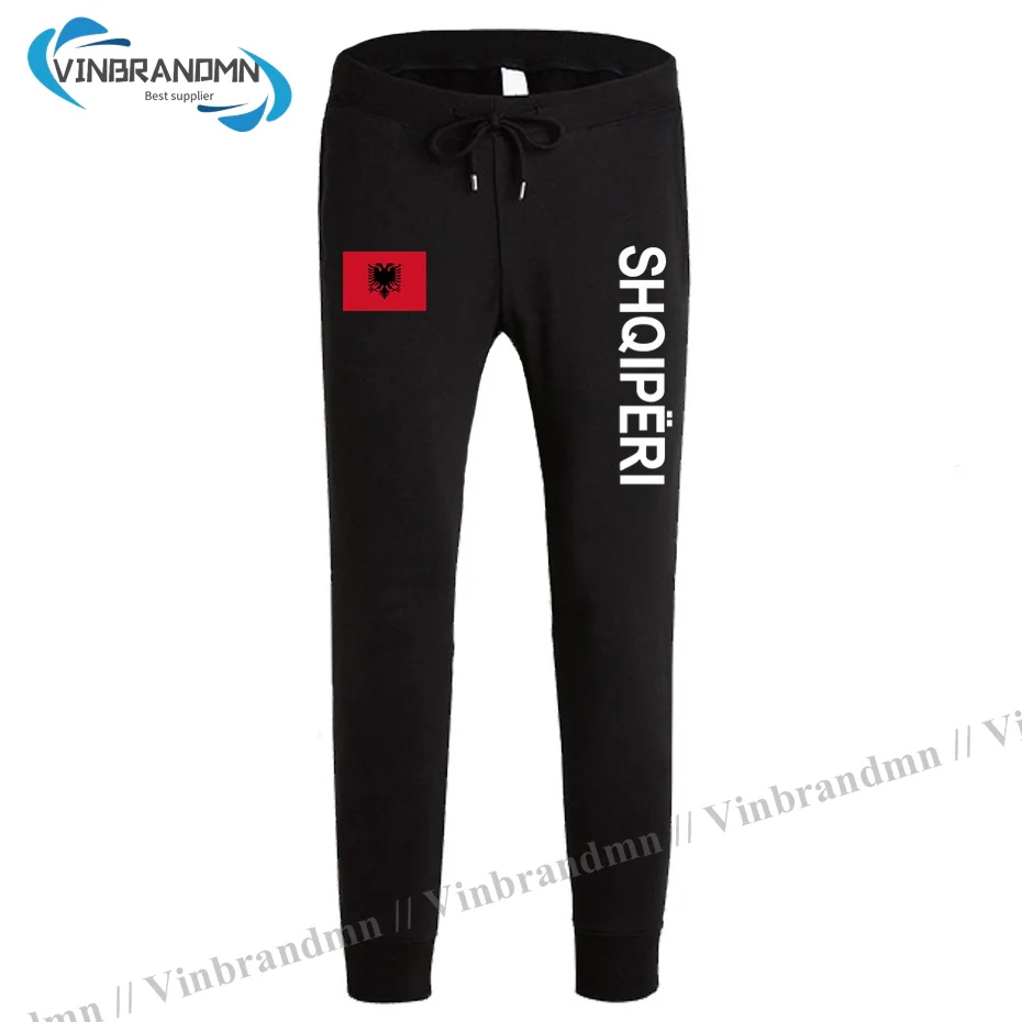 

Republic of Albania ALB Albanian mens pants joggers jumpsuit sweatpants track sweat fitness fleece tactical casual nation NEW