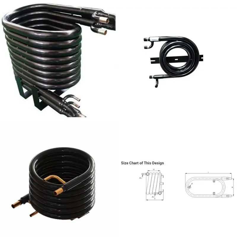 Efficient Custom Copper Coaxial Coil Heat Exchanger for Chillers/Condensers/Evaporators