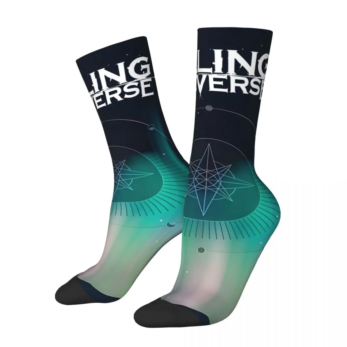 Crazy compression Falling In Reverse Logo Sock for Men Vintage Falling In Reverse Quality Pattern Crew Sock Casual