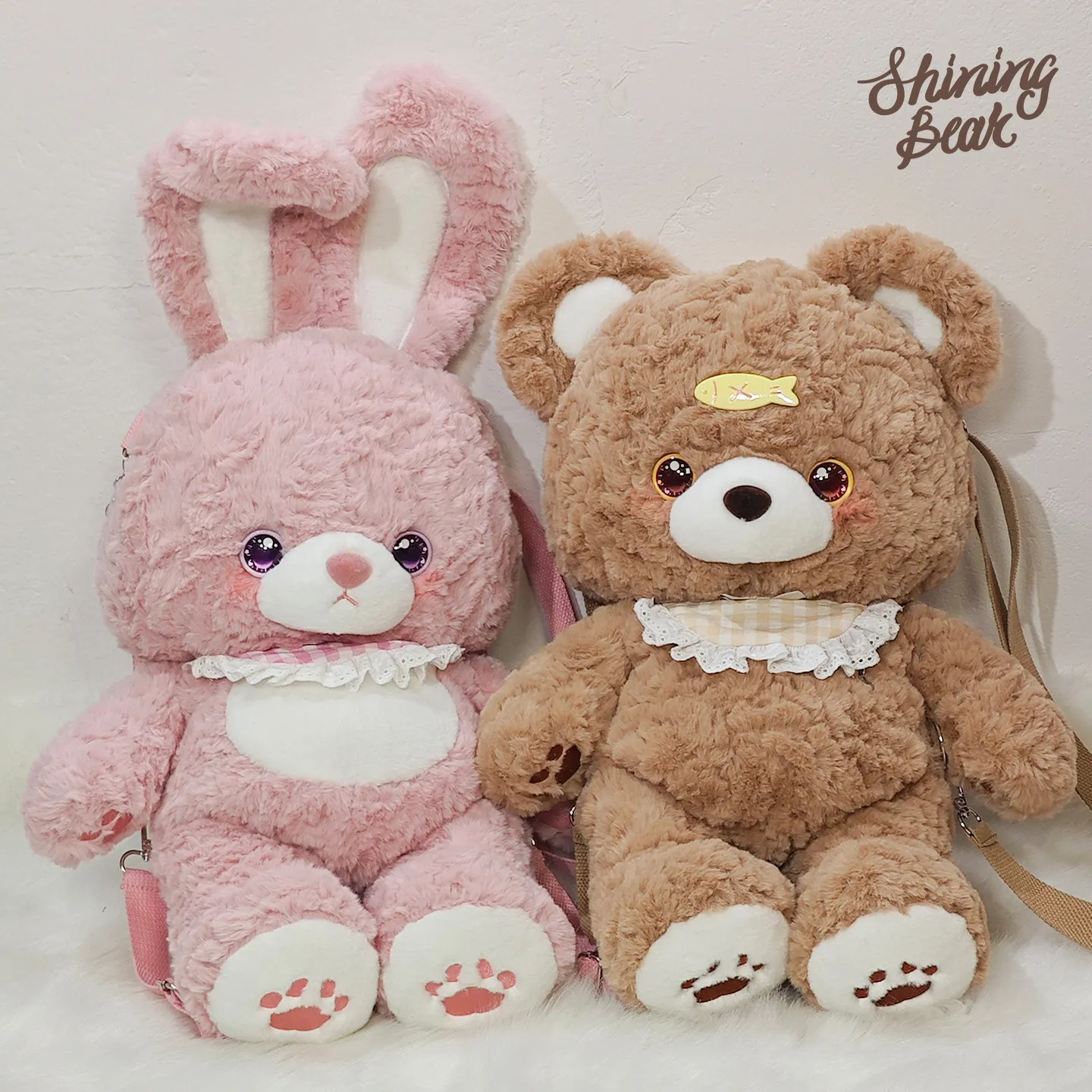 

2026 Autumn And Winter Fashion Simple Leisure Versatile New Original Cartoon Plush Bear Doll Shaped Backpacks For Women Trendy