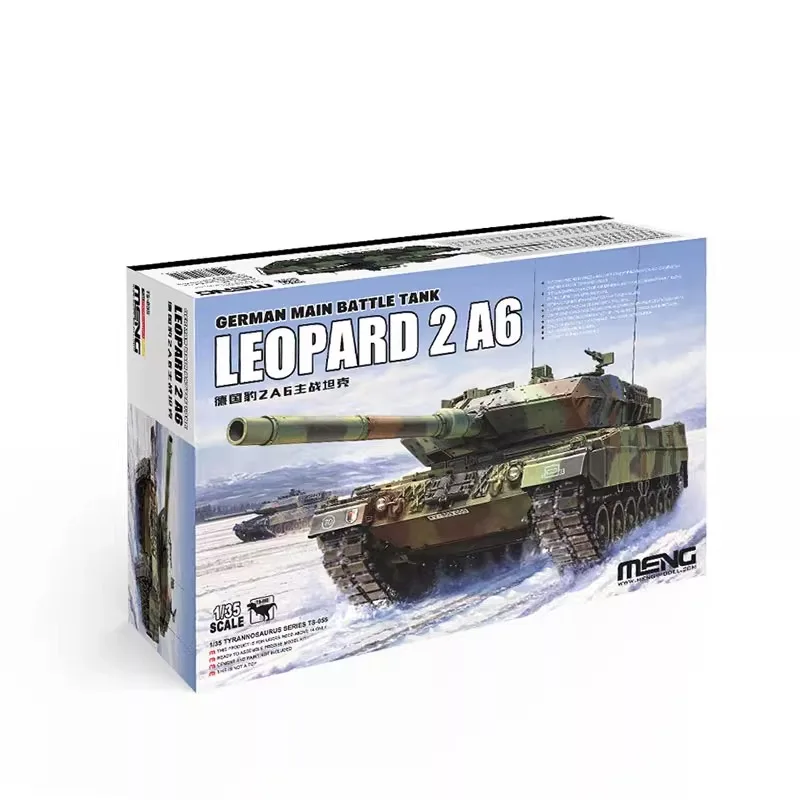 

MENG Military Assembled Tank Scale Model Kit TS-055 Leopard 2A6 Main Battle Tank 1/35