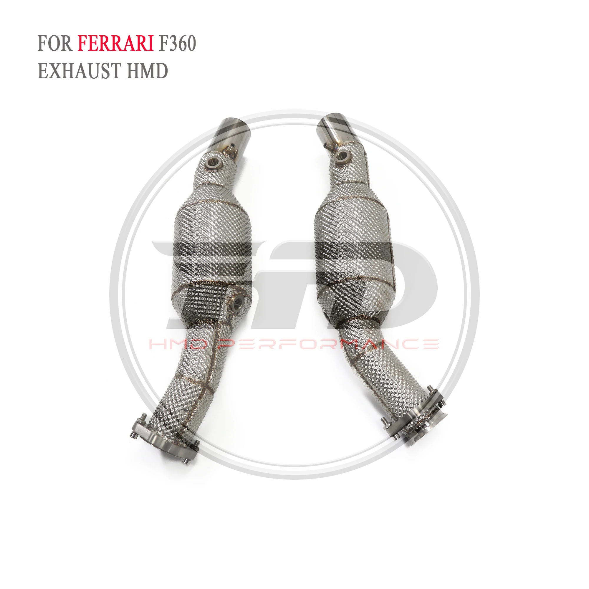 HMD Venda quente TC4 Downpipe completo e Catback para Ferrari F360 3.6L com válvula pneumática de escape de alto desempenho de fluxo