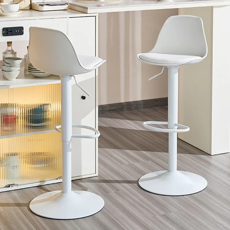 

Lounge Simple Counter Bar Stool White Modern Office Swivel Bar Chair Reception Desk Cadeiras De Bar Restaurant Furniture