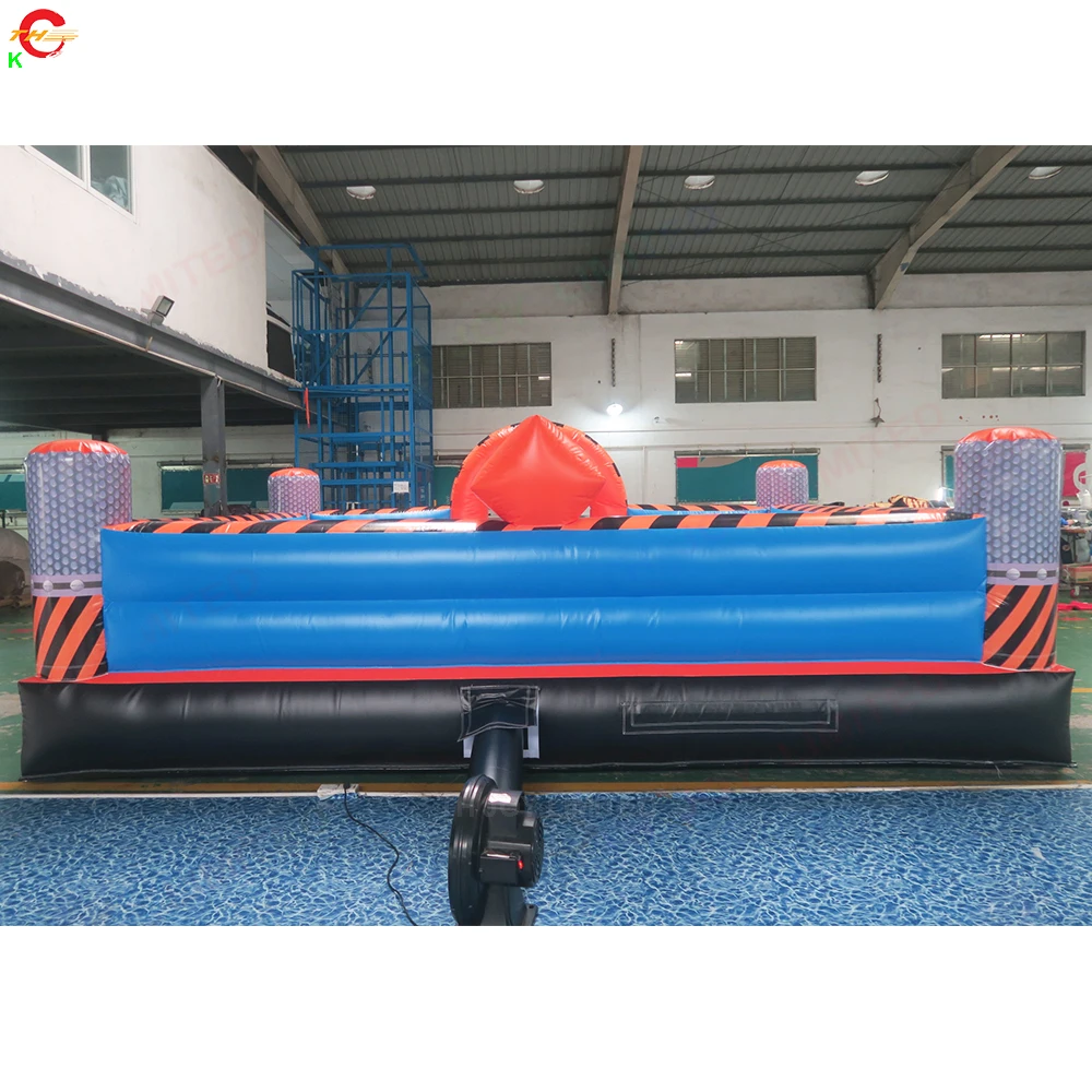 5x4m kommerzielles aufblasbares Gladiator-Glätteisen zum Abwischen, Kampfsportspiel zu verkaufen