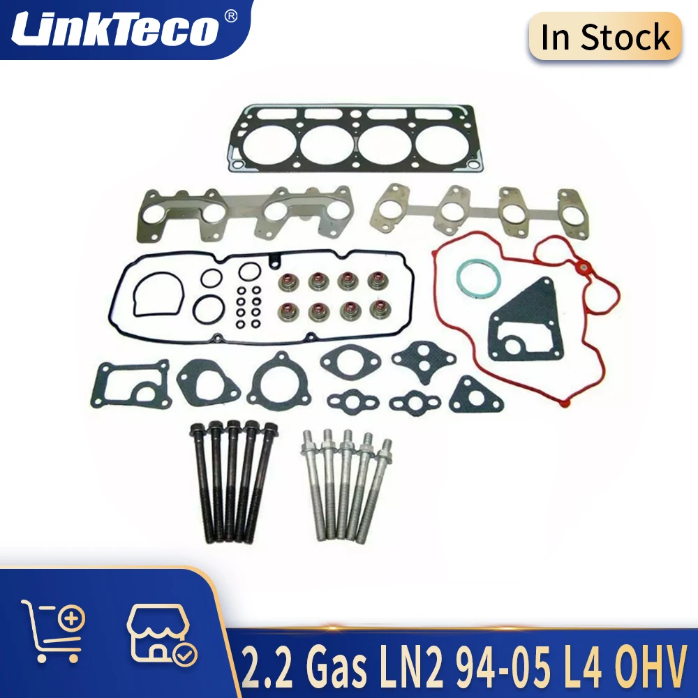 Engine Parts Cylinder Head Gasket Set Kit Fit 2.2 L Gas LN2 1994-2005 L4 OHV For CHEVROLET CAVALIER PONTIAC SUNFIRE 2.2L