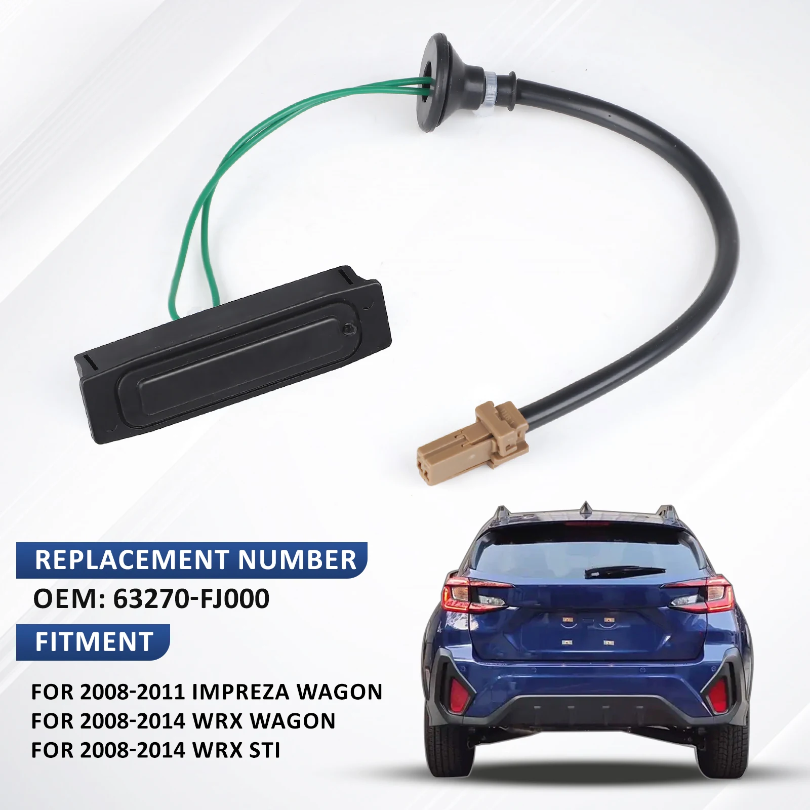 Kofferraum-Entriegelungsgriff-Schalter für Subaru XV Forester Legacy Outback Crosstrek Impreza WRX STi Tribeca 63270FG001 63270FG000 – Detail 3