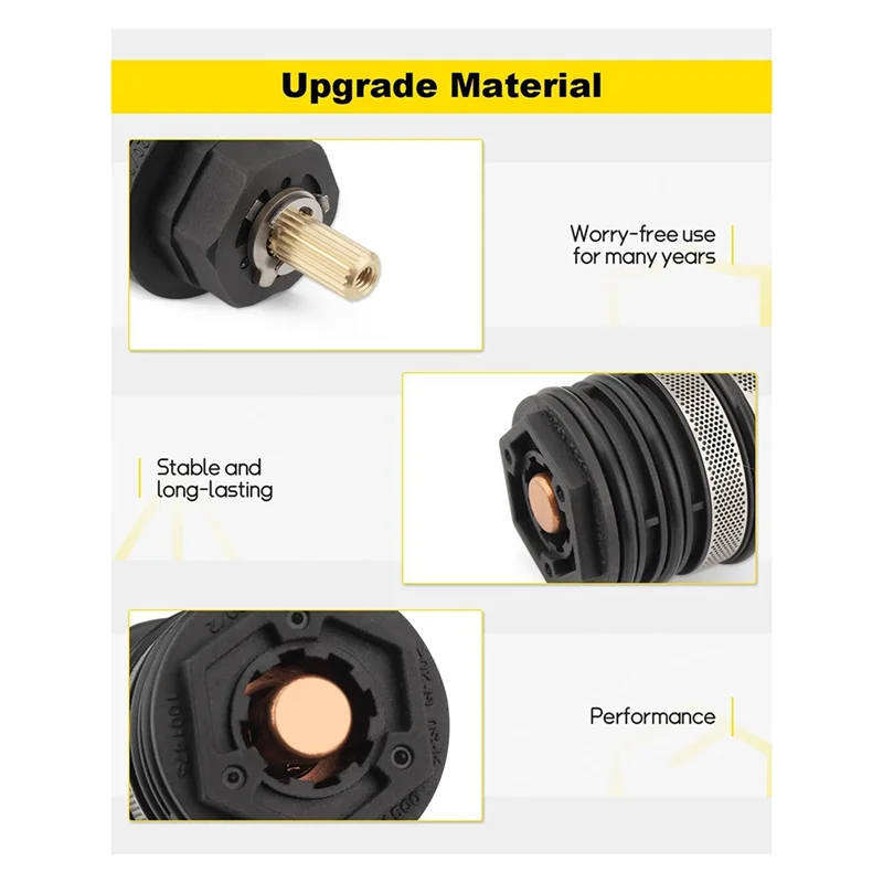 

【Срочная сделка!】Термостатический картридж, подходящий для душевых вещей Hansgrohe, подходит для термостатических наполнителей для ванн с двумя и тремя отверстиями, 3/4 дюйма