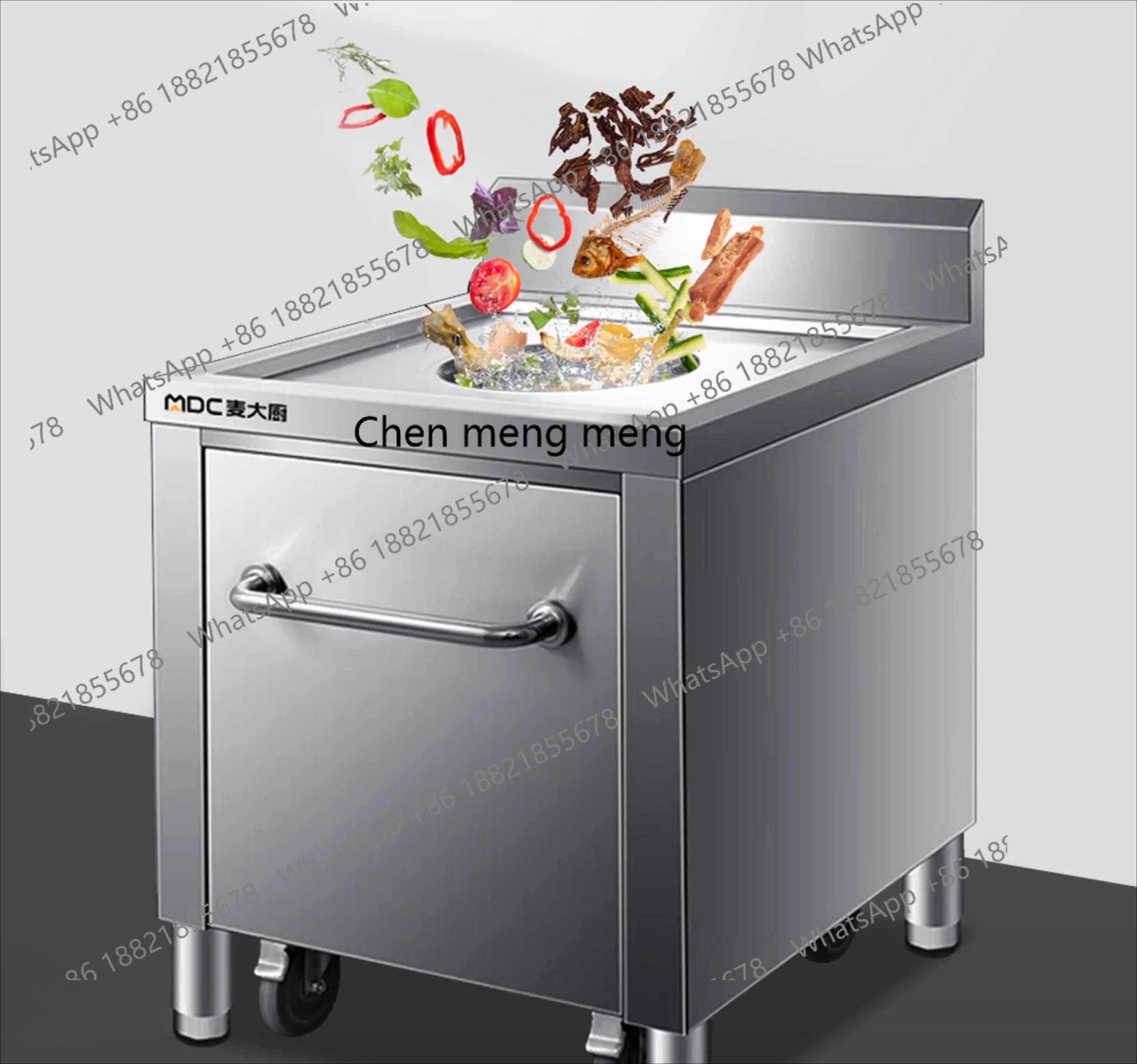 

304 stainless steel scrap collection truck canteen hotel garbage swill residue tableware recycling truck