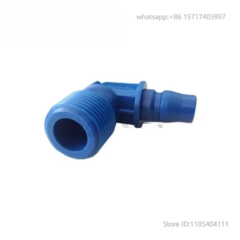 plug male JSL-04 blue 1/4 outer wire elbow L-shaped plastic plug