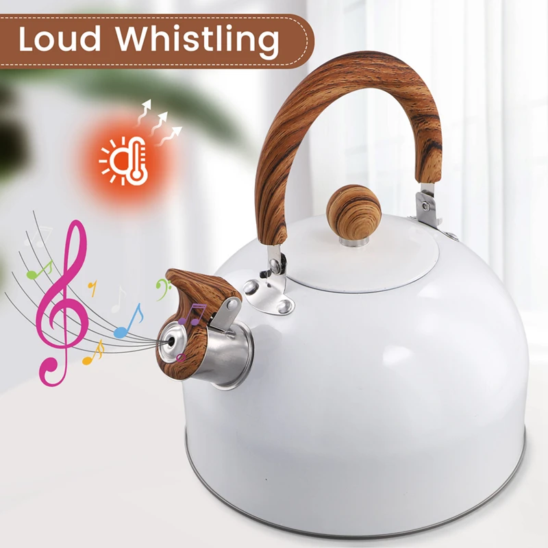 3 L Tea Kettle Stovetop Whistling Stovetop Tea Kettle for Stove Top,with Handle-ABHG view 6