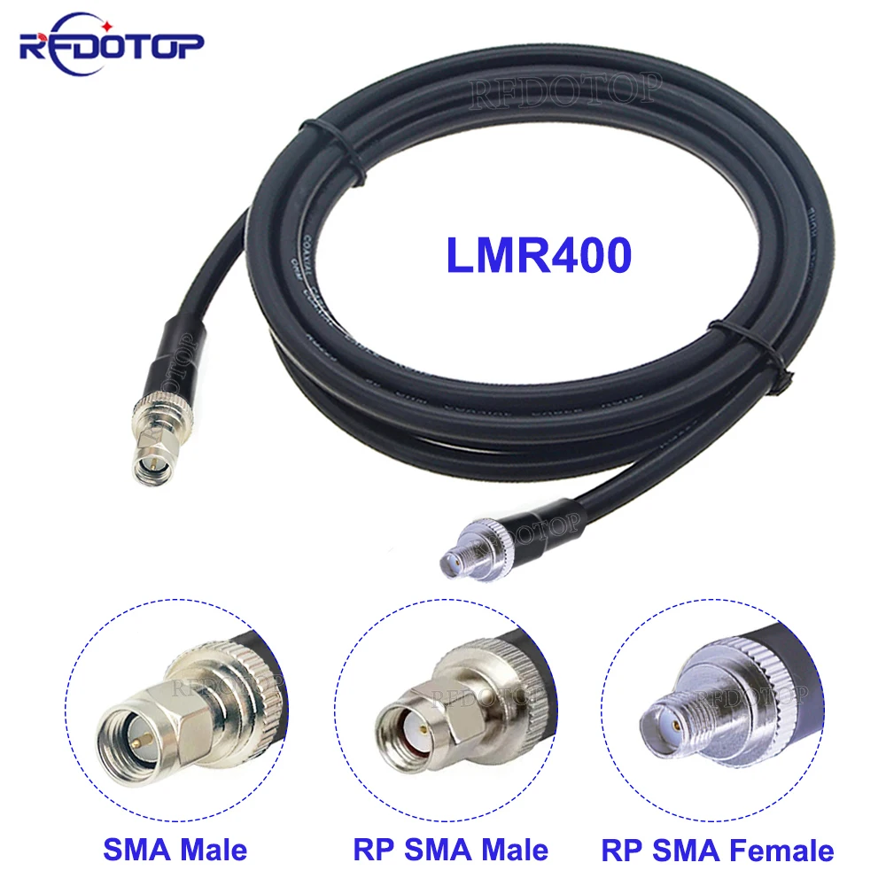 LMR400 SMA Type to SMA Male/Female Connector Cable Low Loss 50 Ohm 50-7 Cord WIFI Antenna Extension Jumper RF Coaxial Adapter