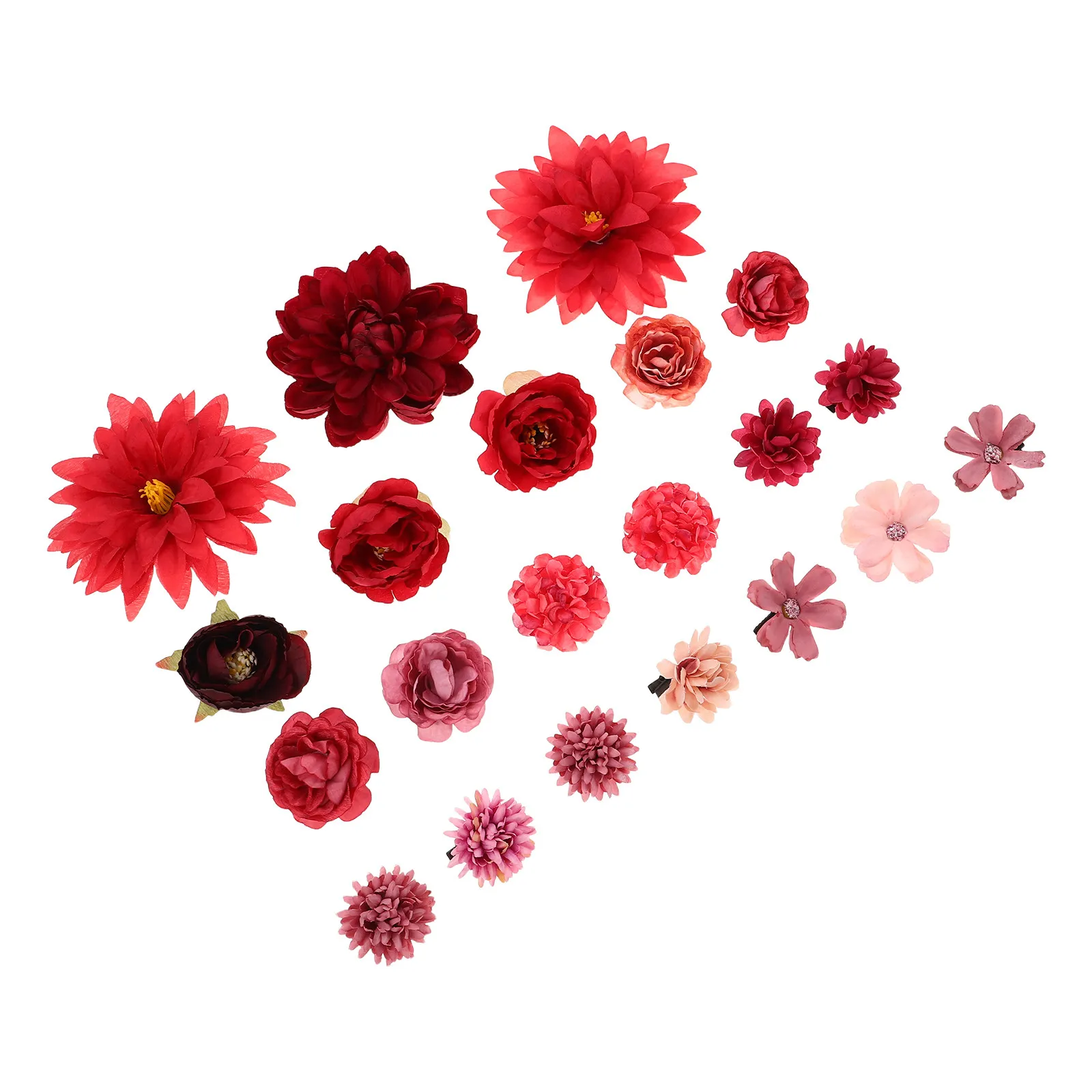 

Набор из 21 заколки-цветка для волос: искусственные цветочные зажимы для невесты, подружек невесты, свадьбы, пляжной вечеринки, для укладки волос