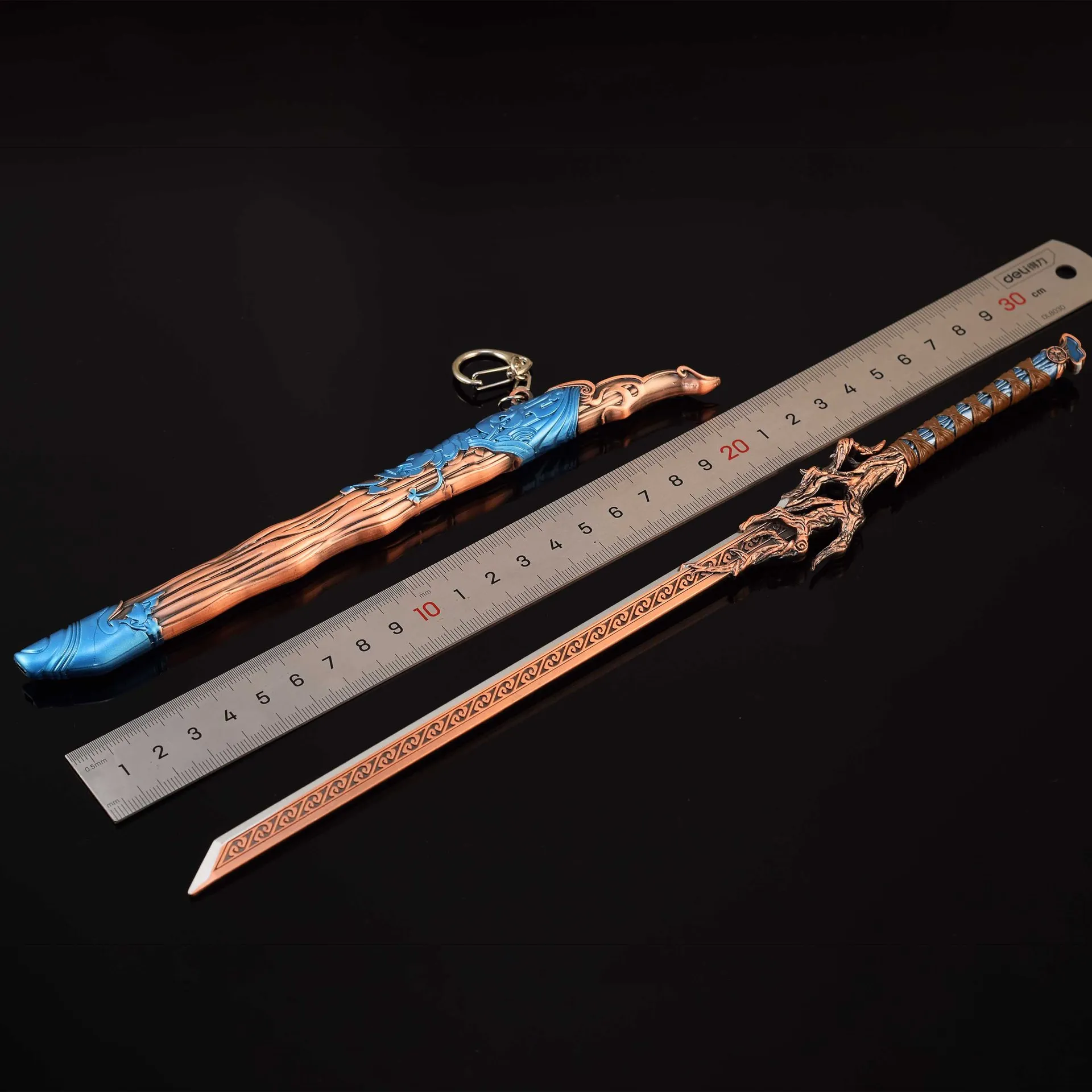 30 cm Meng Chuan Chiaki Klinge Cangyuan Diagramm Anime Peripheriegeräte Vollmetall Qian Qiu Messer Schwert Ornamente Modell Handwerk Sammlung