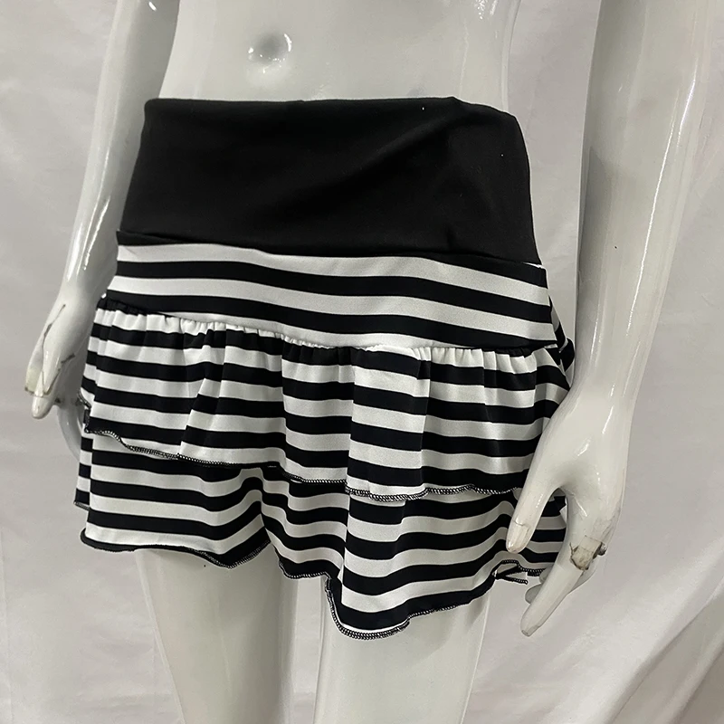 Frühlings-Y2K-Rock im japanisch-koreanischen süßen Stil, trendiger, sexy, modischer, gestreifter A-Linien-Rock für Damen – Detail 16