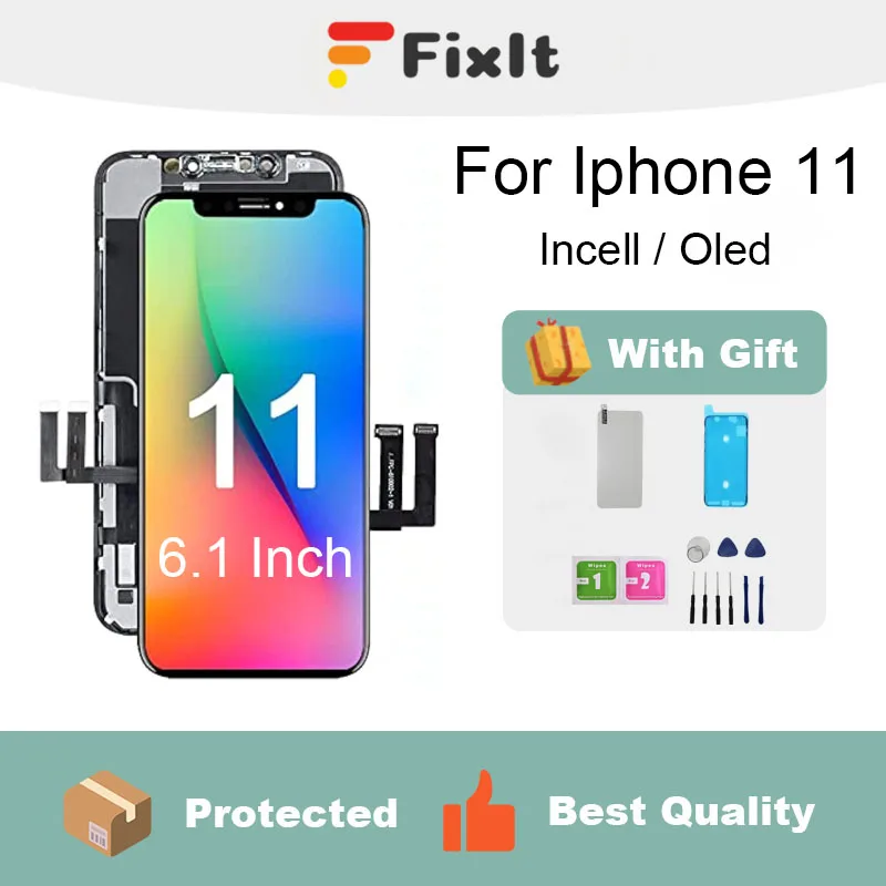 

For Iphone 11 Screen Replacement 6.1 Inch Mobile Phone LCD Display Screen Digitizer Frame Full Assembly With Repair Tools