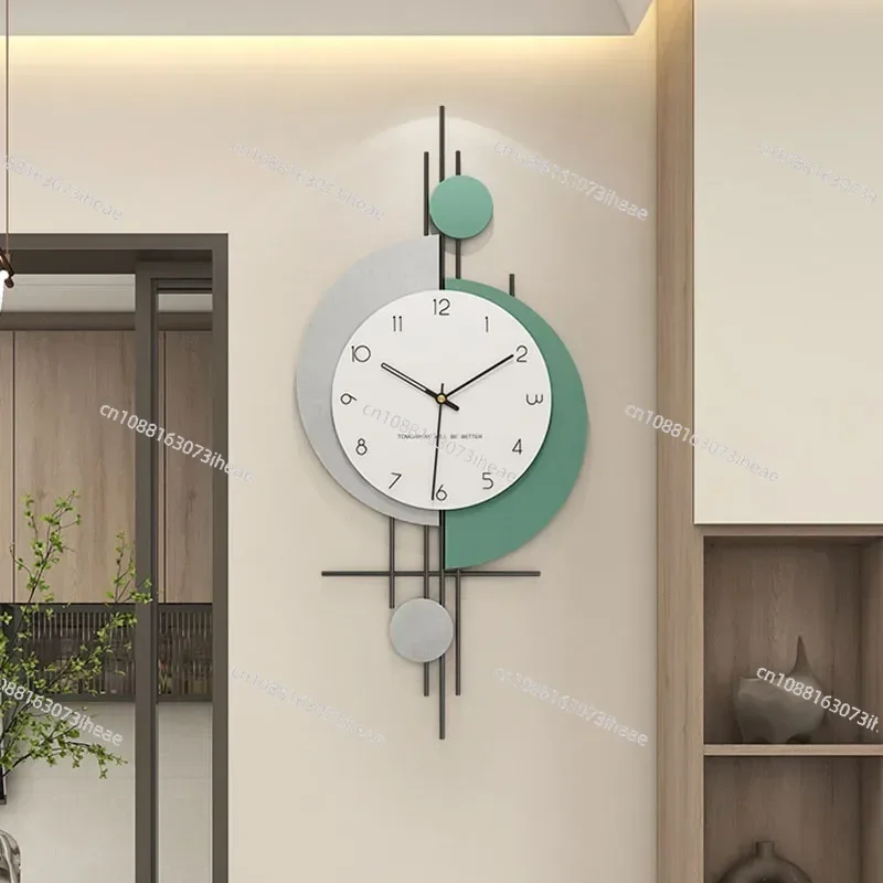 Design Unique Wall Clock Minimalism Creative No Sound European Watch Long New User Bonus Aesthetic Reloj