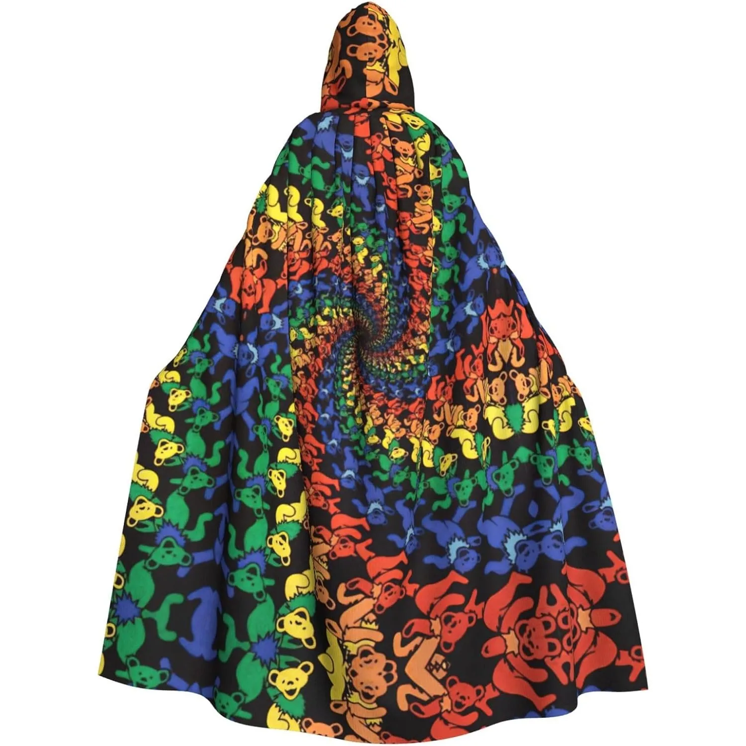 

Накидка с капюшоном для взрослых с принтом медведя, карнавальная праздничная накидка, халат для косплея, костюм для вечеринки, готический карнавал