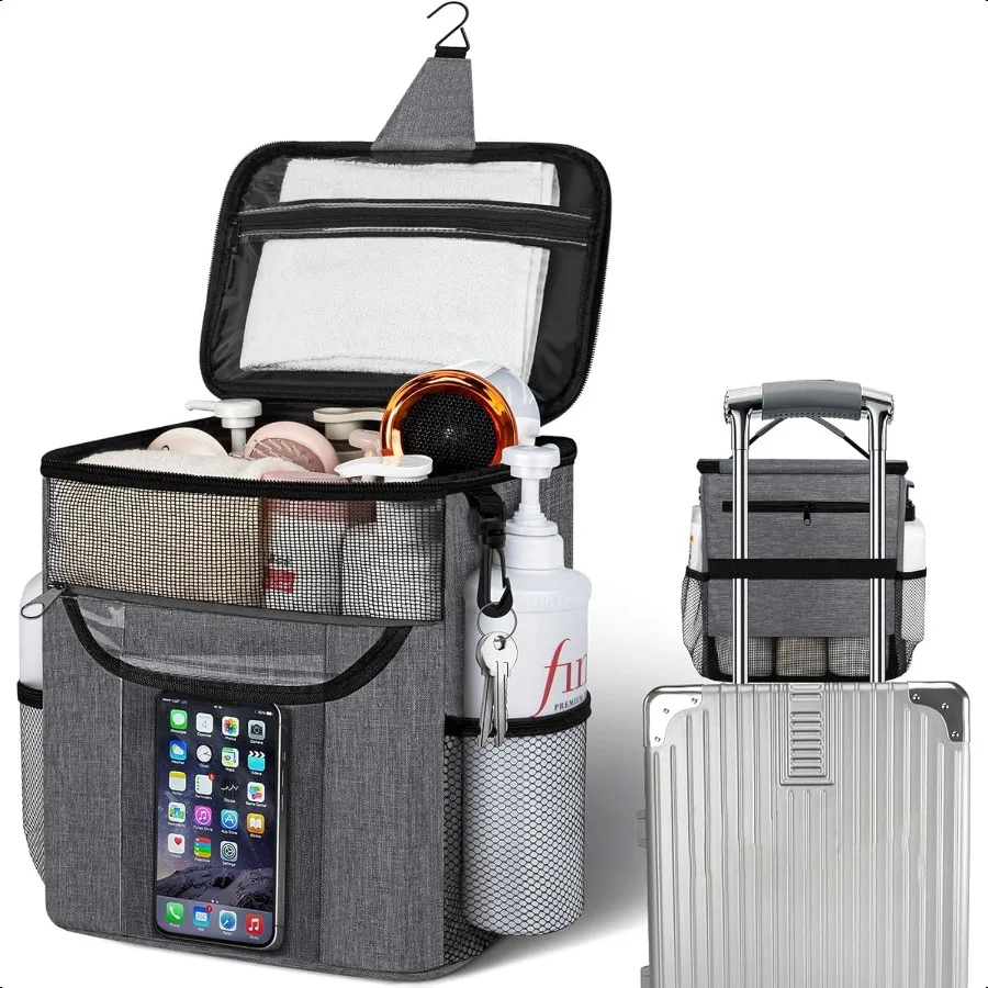 

Attmu Portable Shower Caddy Shower Bag Travel Toiletry Bag Tote Bag College Large Capacity Mesh Shower Caddy Portable for Stude