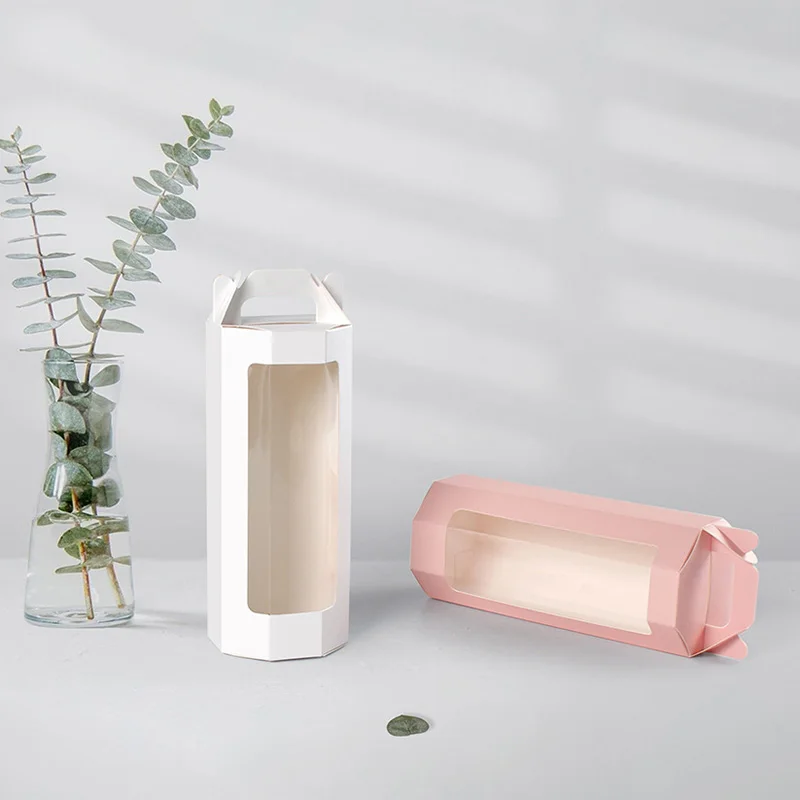 10/20 Stück achteckige Geschenkboxen mit klarem Fenster für Hochzeitsblumen, Geschenke, Süßigkeiten-Verpackungsbox, Geburtstag, Valentinstag, Partyzubehör – Detail 9