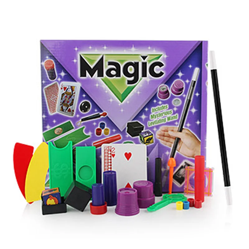 17pcs/Sets Funny Children\'s Magical Props Sets Classic Magical Tricks Set Toys Card Magical Puzzle Toy Sets For Kids Gifts