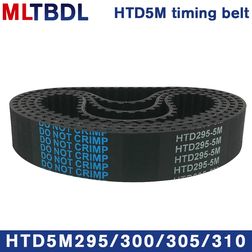 

HTD 5M Timing Belt 295/300/305/310mm Length 10/15/20/25mm Width 5mm Pitch Rubber Pulley Belt Teeth 59 60 61 62 synchronous belt