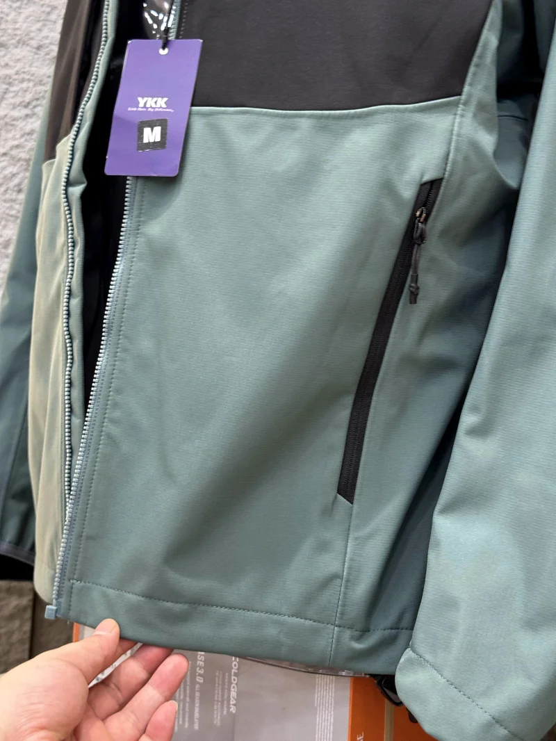 Outdoor Herren Softell Jaet 3D Tailoring Warm Fce Kapuze Winddichter wasserabweisender Stand Fit Long Sve Herbst Winter